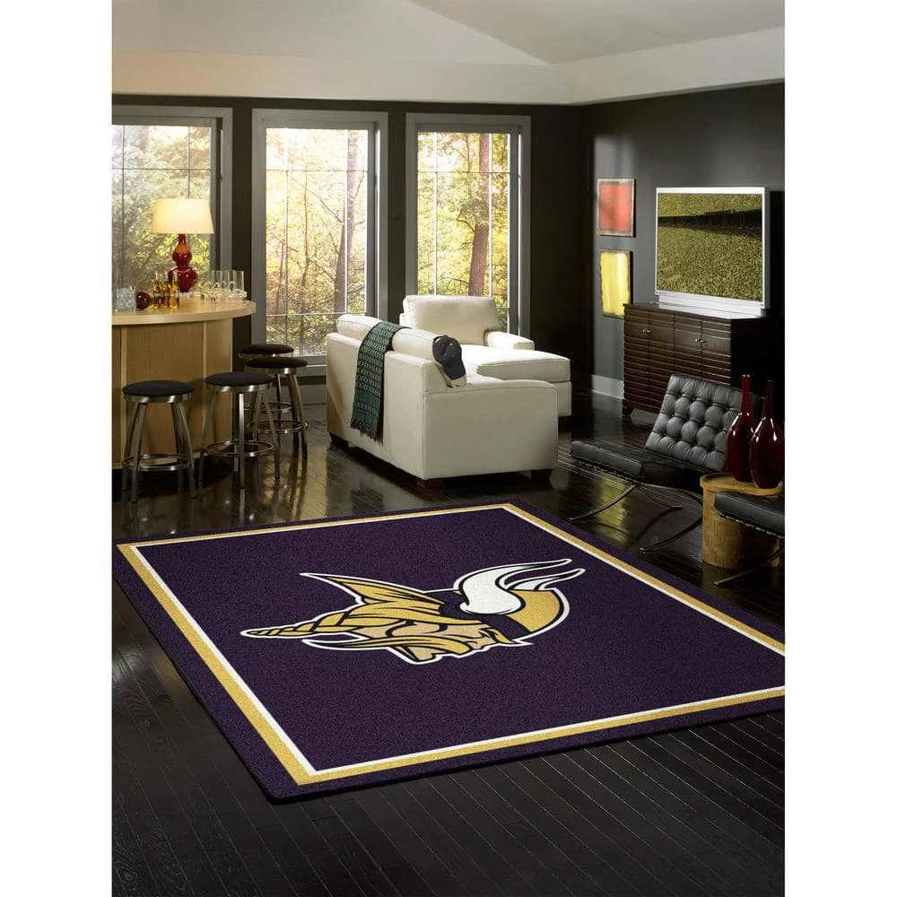 NFL 4 ft. x 6 ft. Minnesota Vikings spirit rug by MILLIKEN 2 NFL 4 ft. x 6 ft. Minnesota Vikings spirit rug by MILLIKEN - Image 2
