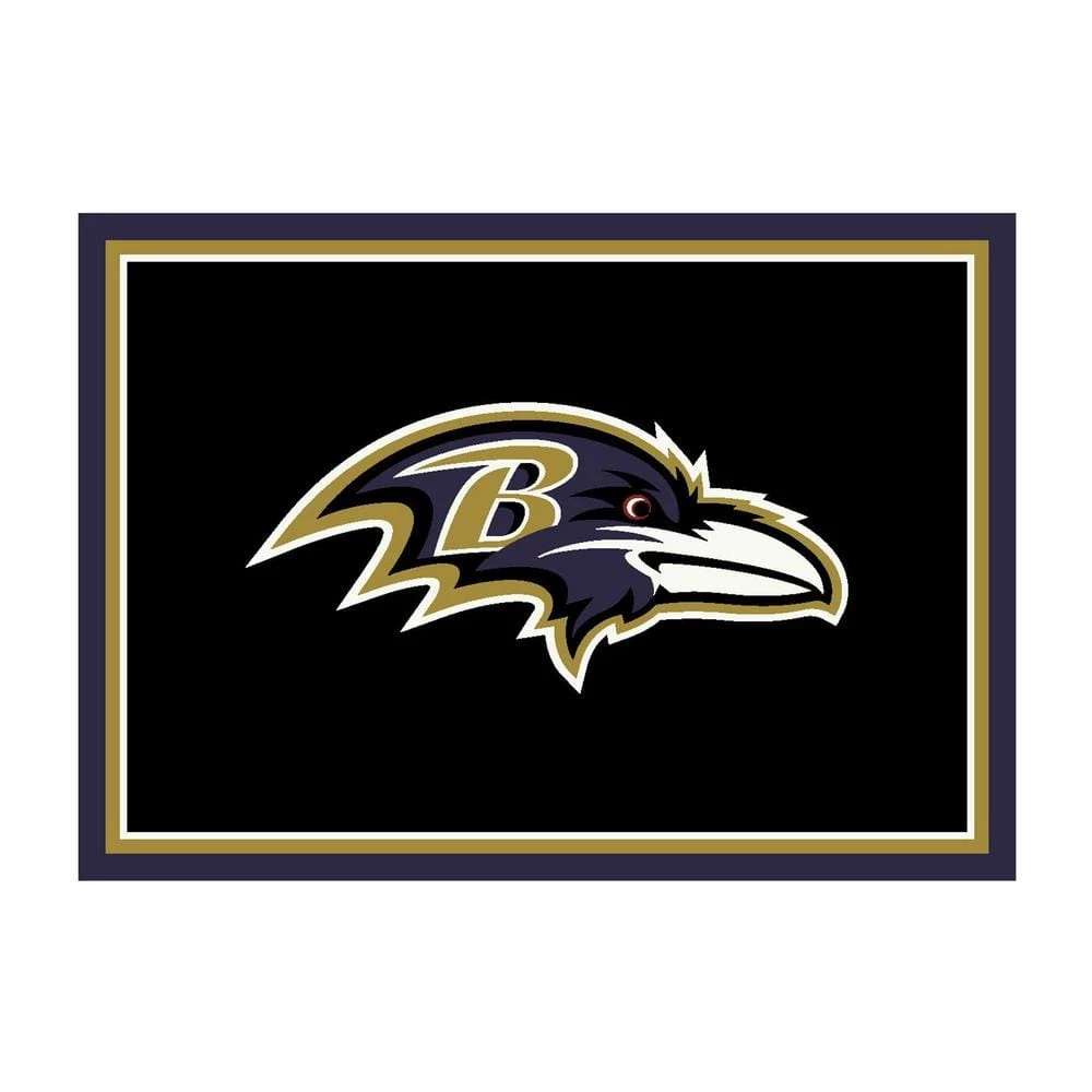 NFL 4 ft. x 6 ft. Baltimore Ravens spirit rug by MILLIKEN 1 NFL 4 ft. x 6 ft. Baltimore Ravens spirit rug by MILLIKEN