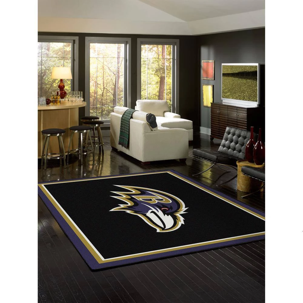 NFL 4 ft. x 6 ft. Baltimore Ravens spirit rug by MILLIKEN 2 NFL 4 ft. x 6 ft. Baltimore Ravens spirit rug by MILLIKEN - Image 2