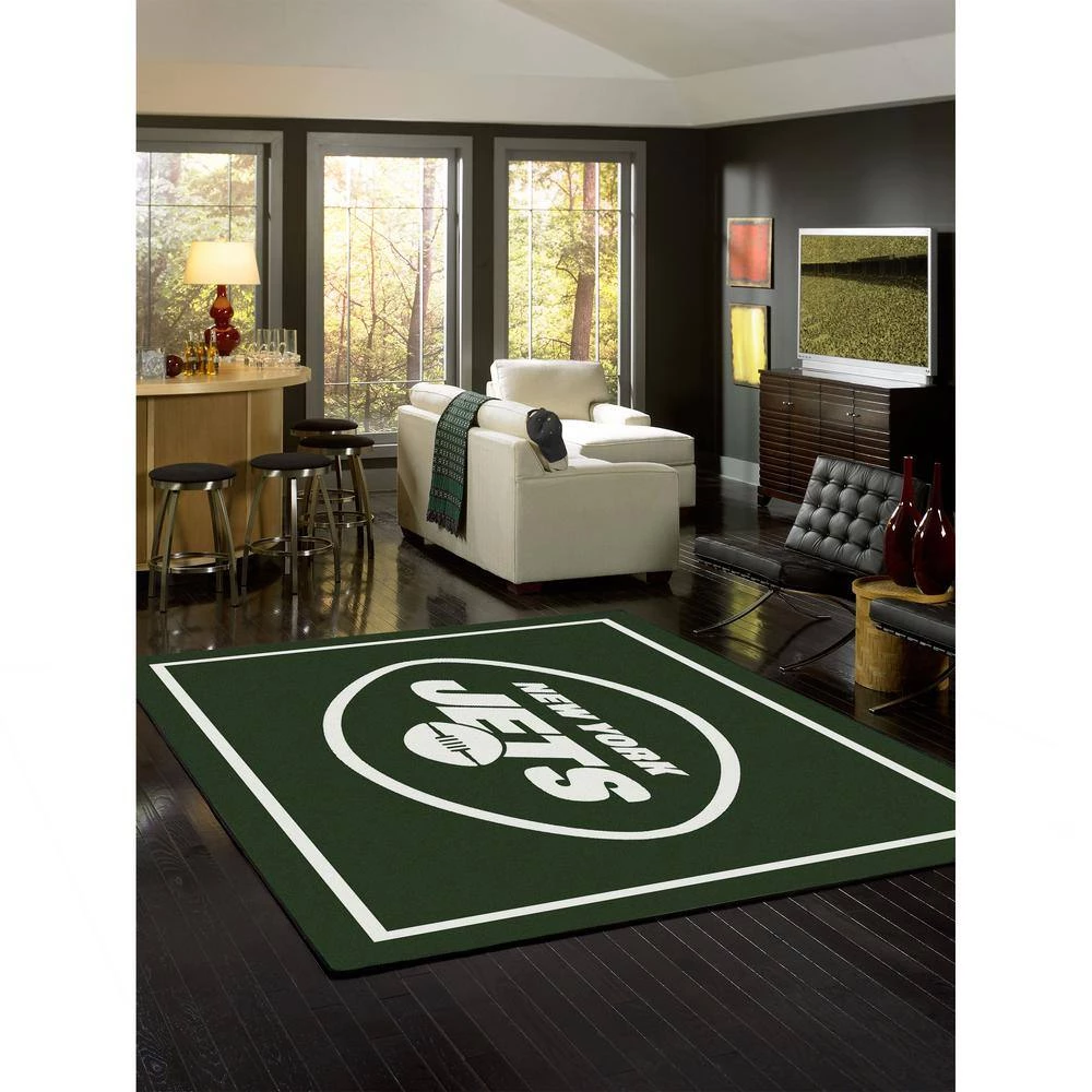 NFL 4 ft. x 6 ft. New York Jets spirit rug by MILLIKEN 2 NFL 4 ft. x 6 ft. New York Jets spirit rug by MILLIKEN - Image 2