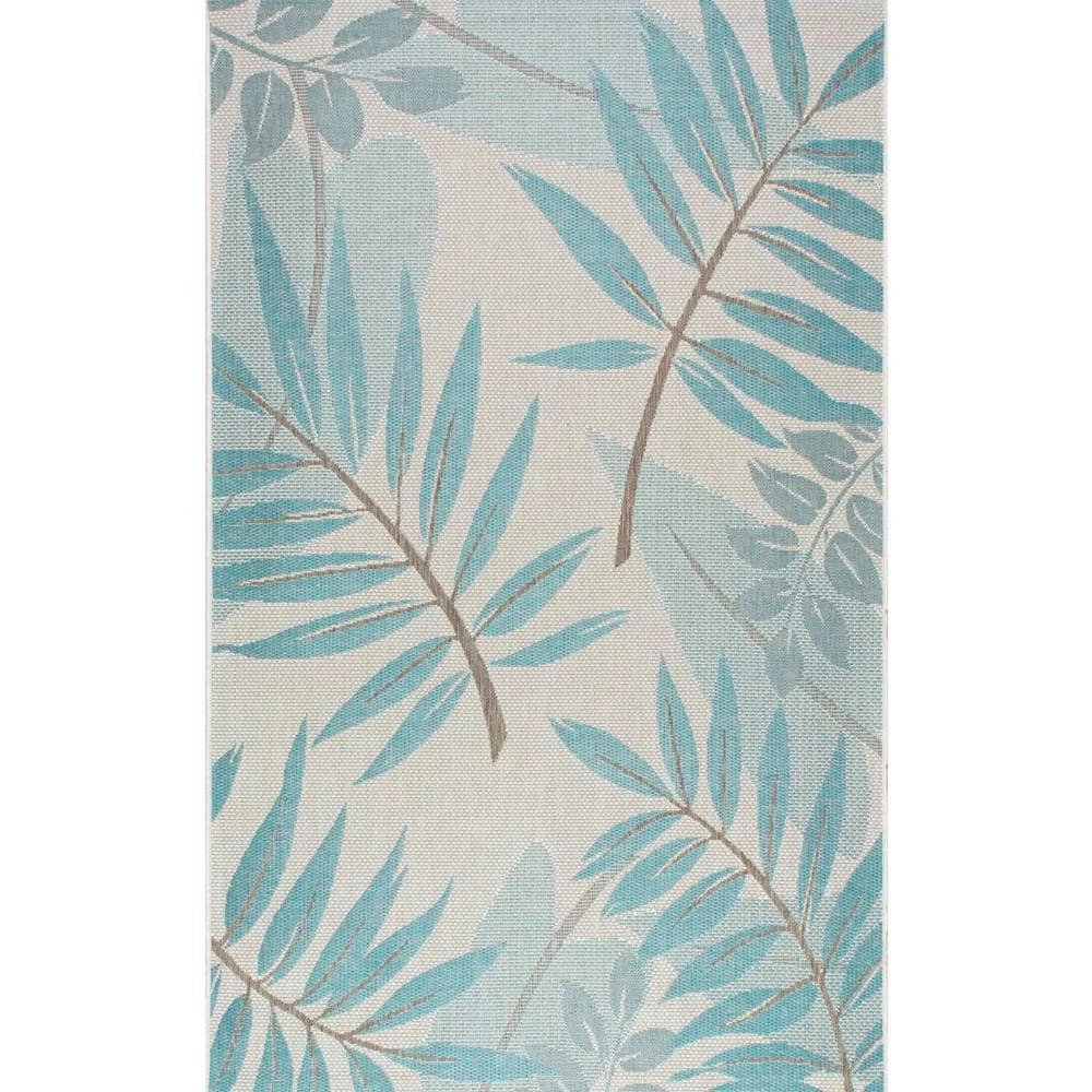 Trudy Art Deco Leaves Turquoise 5 ft. x 8 ft. Indoor/Outdoor Area Rug by nuLOOM 1 Trudy Art Deco Leaves Turquoise 5 ft. x 8 ft. Indoor/Outdoor Area Rug by nuLOOM
