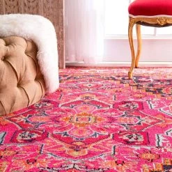 Mackenzie Persian Medallion Violet Pink 8 ft. x 11 ft. Area Rug by nuLOOM 16 Mackenzie Persian Medallion Violet Pink 8 ft. x 11 ft. Area Rug by nuLOOM -nuLOOM Sales Store violet pink nuloom area rugs kkcb10a 710011 44 1000