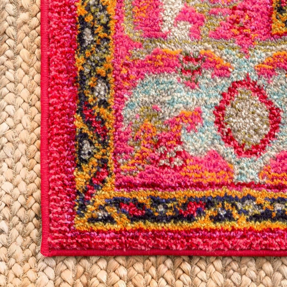 Mackenzie Persian Medallion Violet Pink 8 ft. x 11 ft. Area Rug by nuLOOM 8 Mackenzie Persian Medallion Violet Pink 8 ft. x 11 ft. Area Rug by nuLOOM - Image 8