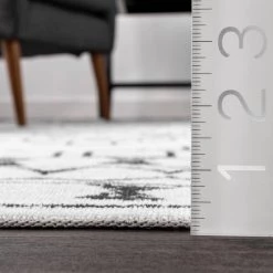 Noa Machine Washable Tribal Moroccan White 8 ft. x 10 ft. Indoor Area Rug by nuLOOM -nuLOOM Sales Store white nuloom area rugs birv09a 8010 1d 1000