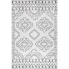 Noa Machine Washable Tribal Moroccan White 8 ft. x 10 ft. Indoor Area Rug by nuLOOM