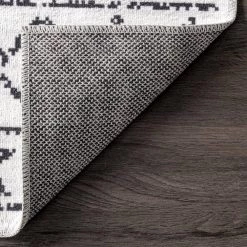 Noa Machine Washable Tribal Moroccan White 8 ft. x 10 ft. Indoor Area Rug by nuLOOM -nuLOOM Sales Store white nuloom area rugs birv09a 8010 66 1000