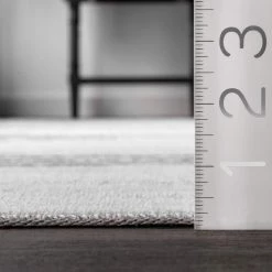 Romina Diamond Stripes Machine Washable White 8 ft. x 10 ft. Indoor Area Rug by nuLOOM -nuLOOM Sales Store white nuloom area rugs birv10a 8010 1d 1000