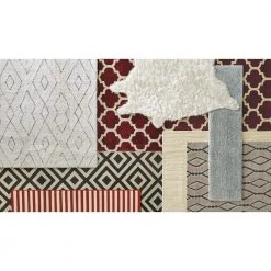 Beaulah Modern Geometric Shag White 8 ft. x 10 ft. Area Rug by nuLOOM -nuLOOM Sales Store white nuloom area rugs hjkz01a 76096 40 1000