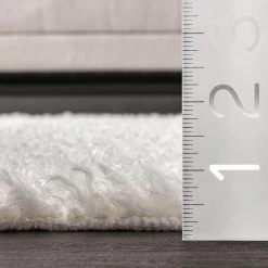 Marlow Soft Shaggy Faux Sheepskin Machine Washable White 6 ft. x 9 ft. Indoor Area Rug by nuLOOM -nuLOOM Sales Store white nuloom area rugs hjwt01a 609 1d 1000