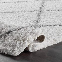 Shanna Easy Shag White 9 ft. x 12 ft. Area Rug by nuLOOM -nuLOOM Sales Store white nuloom area rugs ozez04a 92012 1f 1000