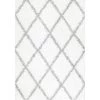 Shanna Easy Shag White 9 ft. x 12 ft. Area Rug by nuLOOM